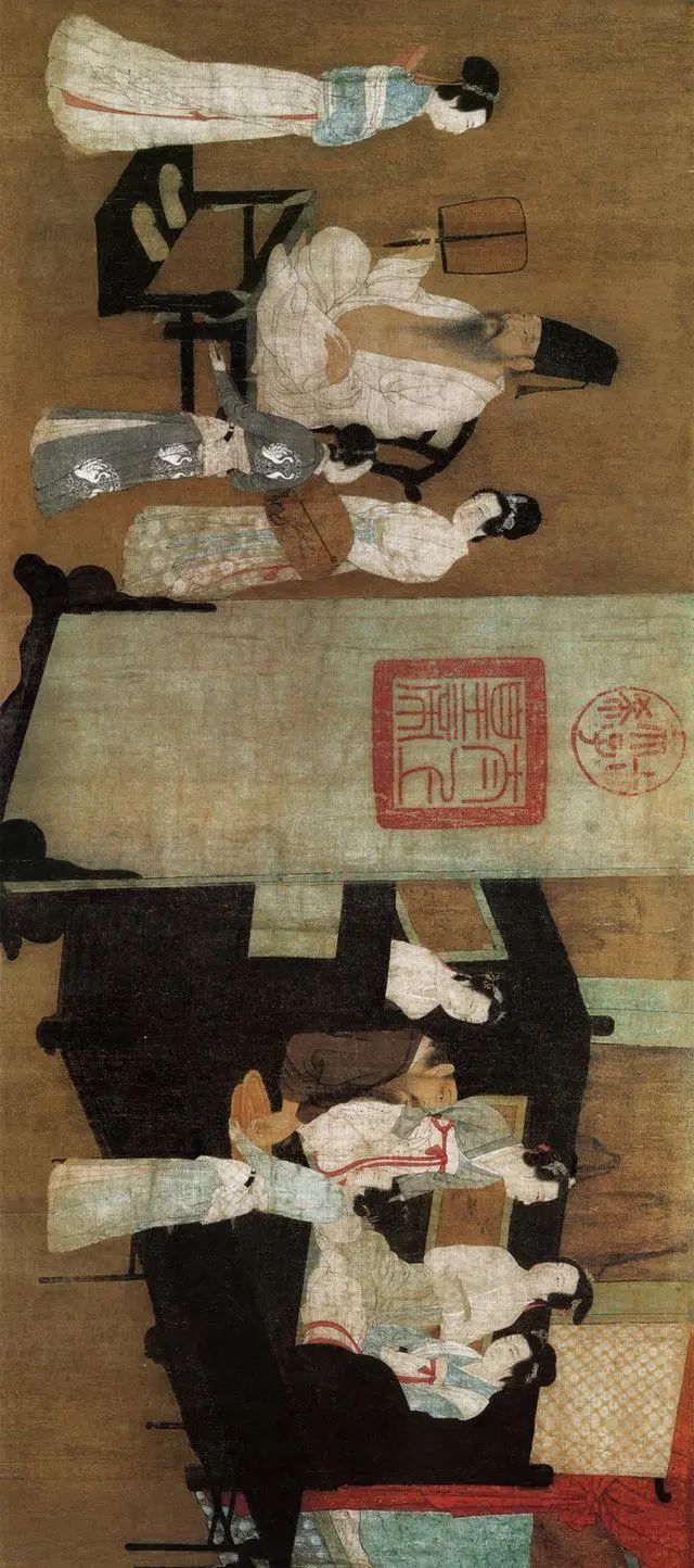 韩熙载夜宴图全图长图全景_韩熙载夜宴图_韩熙熙载夜宴图